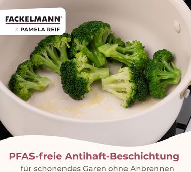 Кастрюля 1,7 л со стеклянной крышкой 16 см, пастельно-бежевый Pamela Reif Fackelmann