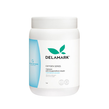 Порошок для посудомоечных машин с активным кислородом, 1 кг. Delamark