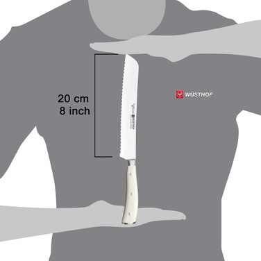 Нож для хлеба 20 см в картонной упаковке 1040431020, кремовый Classic Ikon Wuesthof