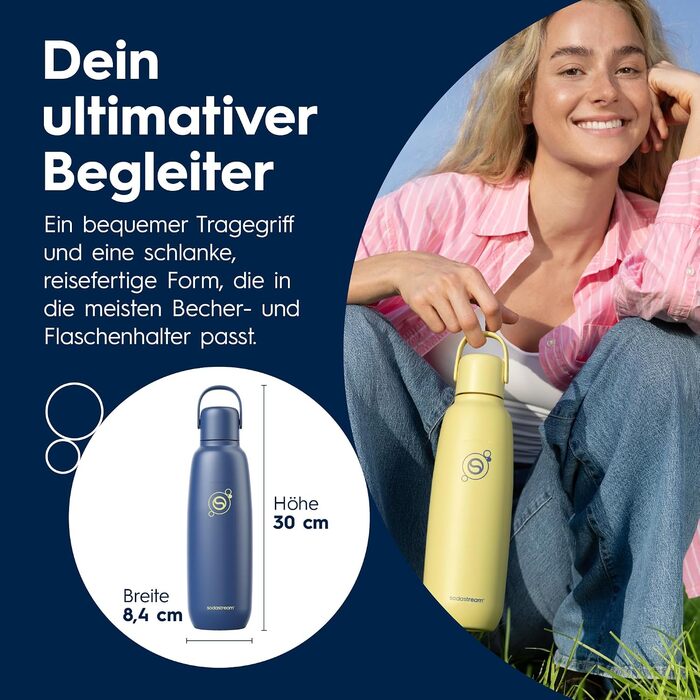 Бутылка для газированной воды 0,9 л, синяя Fizz & Go SodaStream