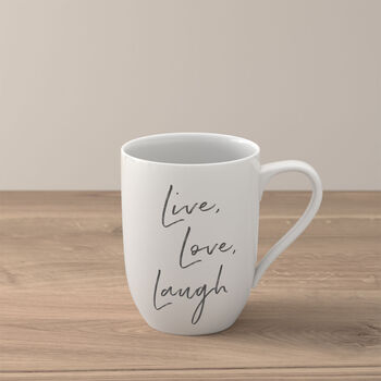 Чашка 340 мл "Live Love Laugh", біла Statement Villeroy & Boch