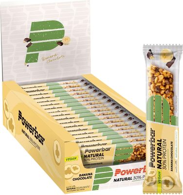 Протеїнові батончики Natural Protein, 18 x 40 г Банан-шоколад Powerbar