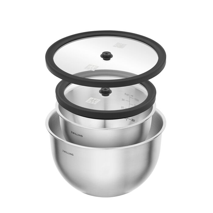 Набір з 2 мисок зі скляними вакуумними кришками Fresh & Save Unlock Zwilling