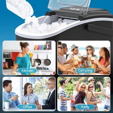 Льодогенератор 1,2 л чорний PALINTH