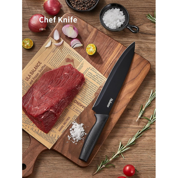 Набор кухонных ножей с точилкой Yabano