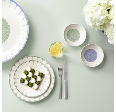 Набір столового посуду на 2 персони, 8 предметів, зелений Fleur Villeroy & Boch