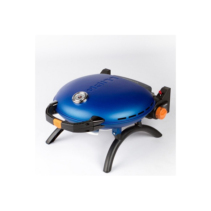 КОМПЛЕКТ Портативный переносной газовый гриль O-GRILL 600T, синий+шланг в подарок! Код: 011678