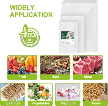 Вакуумные пакеты 150 пакетов – 15x25 см (50), 20x30 см (50), 28x40 см (50) Bonsenkitchen