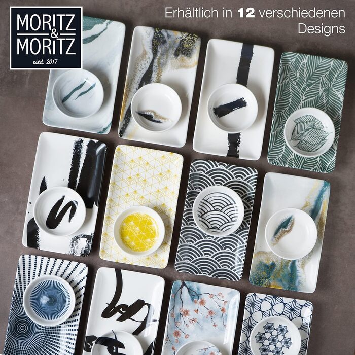 Набір посуду для суші на 2 персони, 10 предметів, Black/Gold Gourmet Moritz & Moritz