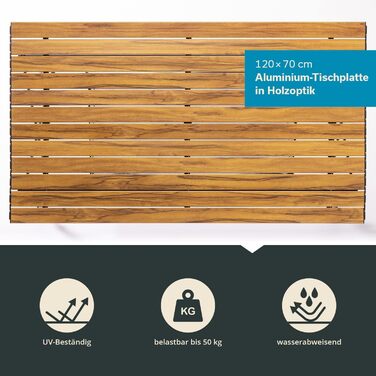 Складной кемпинговый стол 120 x 70 см Skandika