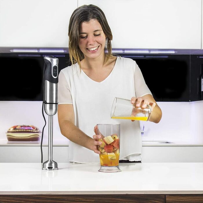 Ручний блендер 1000 Вт Powerful Titanium 1000 Pro з мірною ємністю 500 мл Cecotec