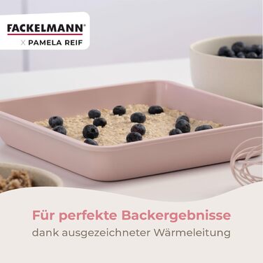 Форма для выпечки брауни 23 x 23 x 4 см, пастельно-розовая Pamela Reif Fackelmann
