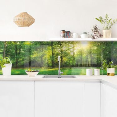 Самоклеючий бризкозахисний екран з дизайном "Ліс"  140 x 40 см micasia