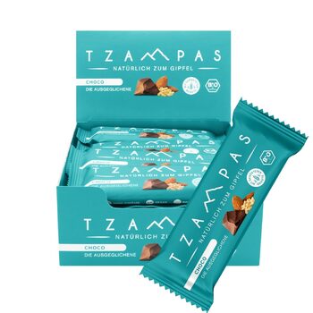 Энергетические батончики с темным шоколадом и миндалем 16 x 40 г, Choco TZAMPAS