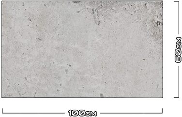 Дизайнерський кухонний бризкозахисний екран з алюмінієвого композиту, кухонний фартух, товщина 3 мм, 60x100 см, (крупний бетон)