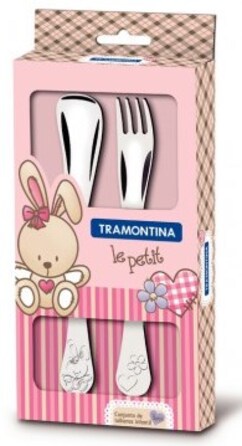 Детский набор столовых приборов Tramontina BABY Le Petit pink, 2 предмета (6210086)