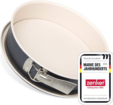 Каструля Zenker 7812 Пружинна форма Crme Noir з 1 дном, діаметр 28 см, нержавіюча сталь, сірий / бежевий, 28 x 28 x 7 см