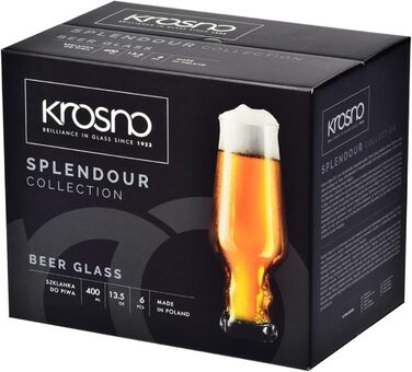 Набір келихів для пива 6 х 400 мл Krosno